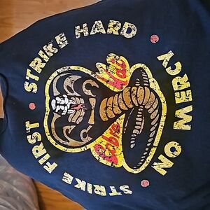 Oversized cutup cobra kai tshirt